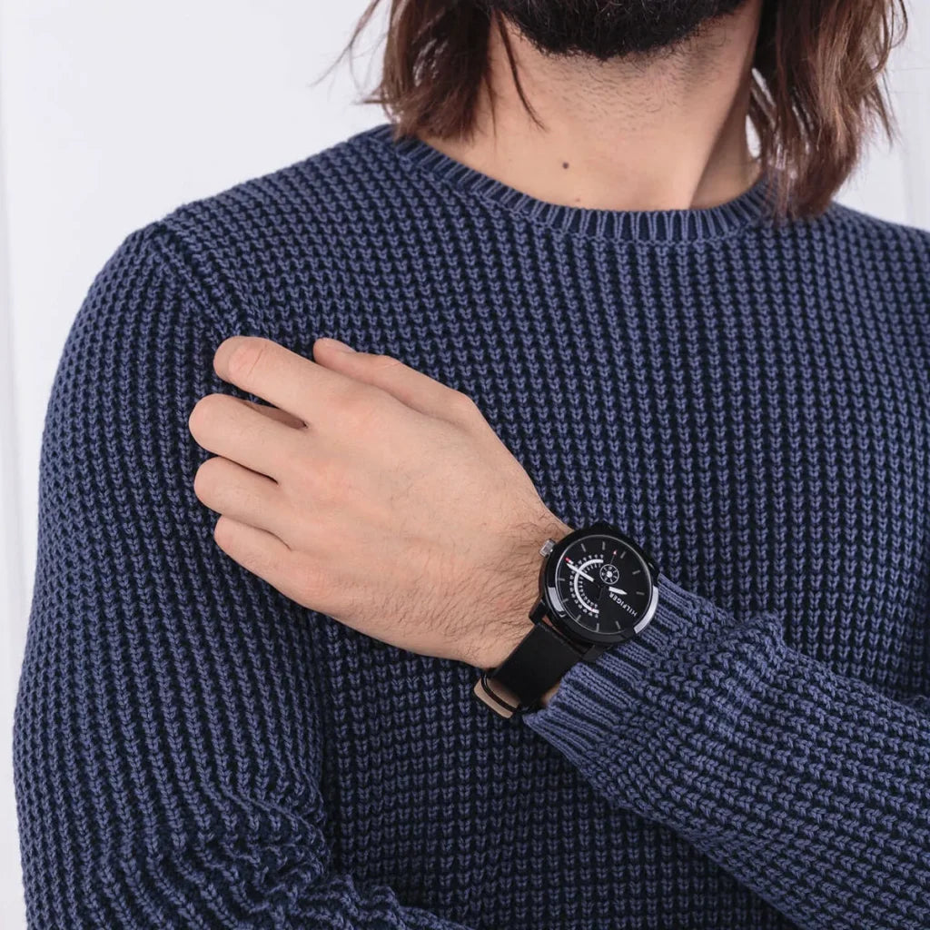 Men's Tommy Hilfiger Watch Black Leather Strap Watch -1791479